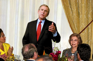 An effervescent Bush delights friends with tales of the poet Virgil.
